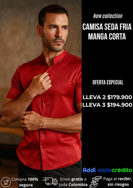 Camisa Seda Fria Manga Corta