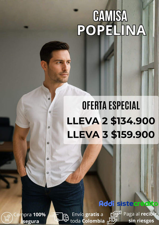 Camisa Popelina Corta