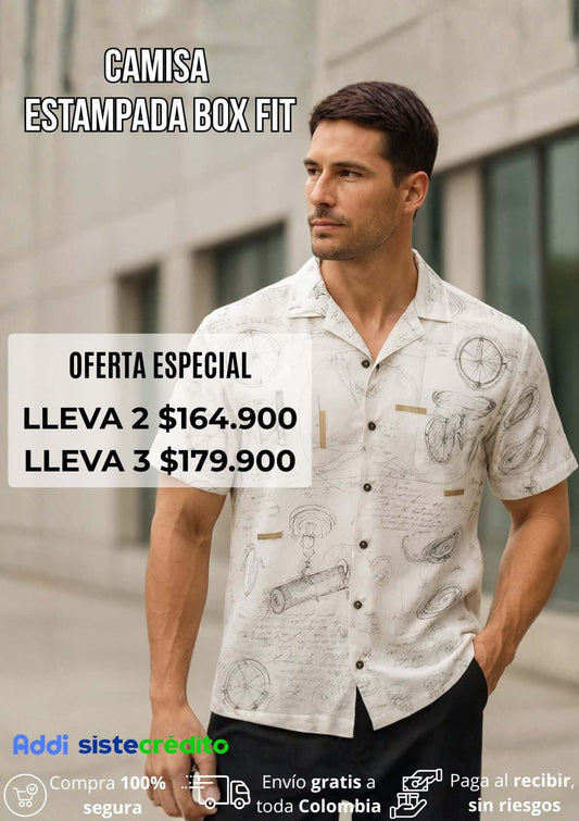 Camisa Estampada Box Fit